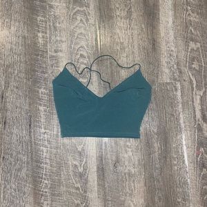 windsor green/blue crop tank top
